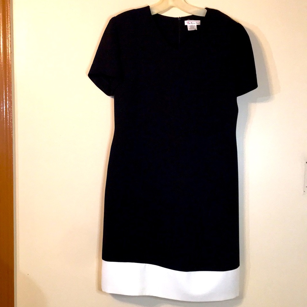 TALBOTS classy black and white dress